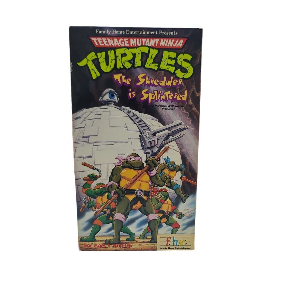 Teenage Mutant Ninja Turtles The Shredder Is Splintered‎ VHS 1989 TMNT Vintage